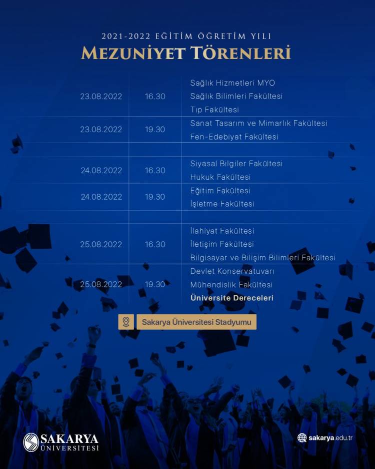 2021-2022 Eğitim-Öğretim Yılı Mezuniyet Törenleri
